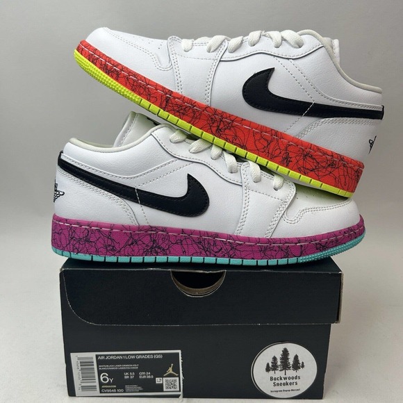 Nike Shoes Air Jordan 1 Retro Low GS Grades “White Volt...